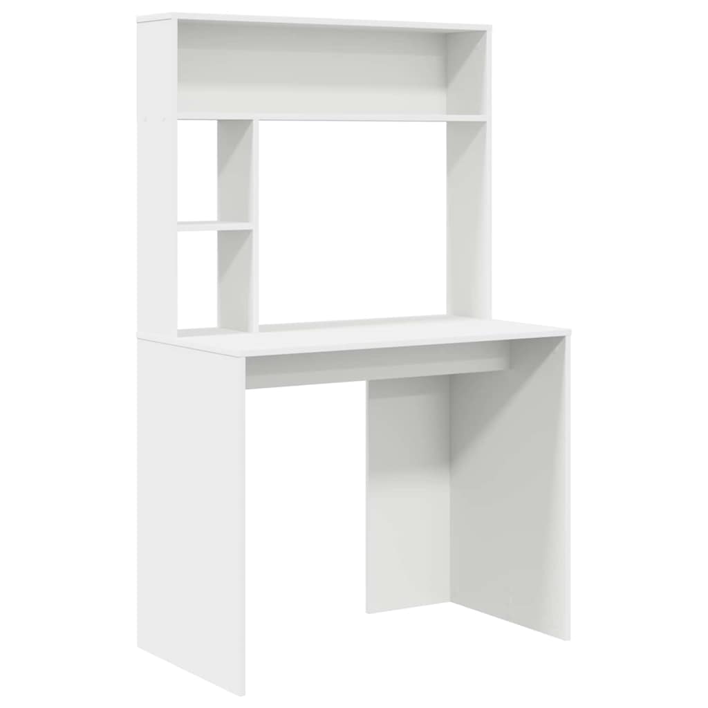 Desk with Shelf White 91 x 50 x 149 cm Engineered wood - Bargainia.com - 8721158249784 - 869258