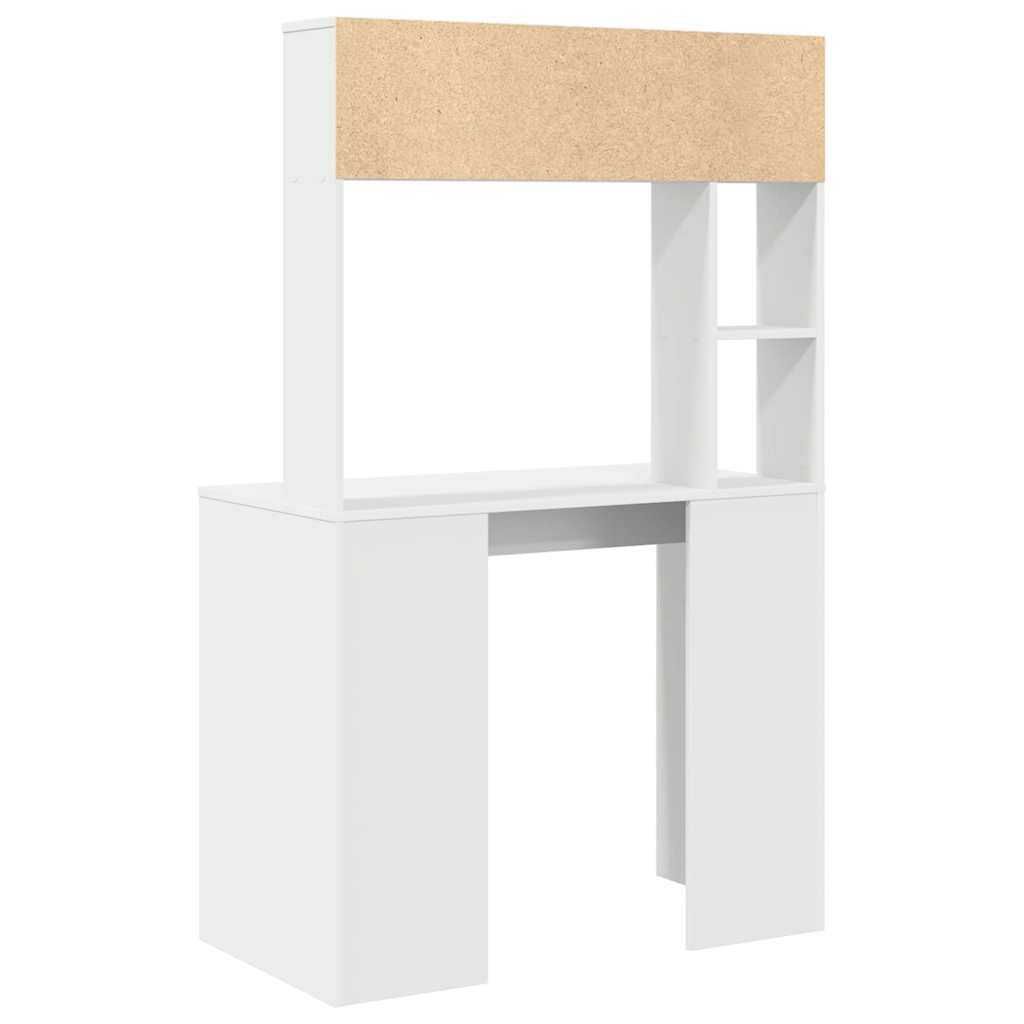 Desk with Shelf White 91 x 50 x 149 cm Engineered wood - Bargainia.com - 8721158249784 - 869258
