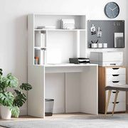 Desk with Shelf White 91 x 50 x 149 cm Engineered wood - Bargainia.com - 8721158249784 - 869258