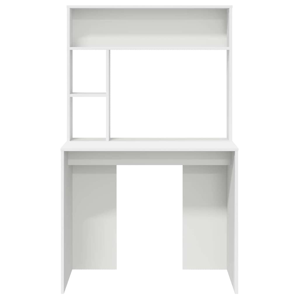 Desk with Shelf White 91 x 50 x 149 cm Engineered wood - Bargainia.com - 8721158249784 - 869258