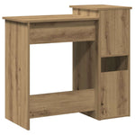 Desk with Shelves Artisan Oak 84x40x78 cm Engineered Wood - Bargainia.com - 