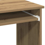 Desk with Shelves Artisan Oak 84x40x78 cm Engineered Wood - Bargainia.com - 