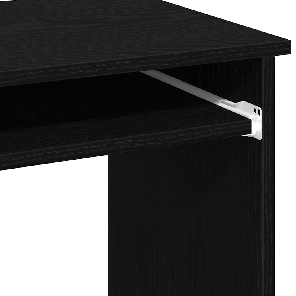 Desk with Shelves Black 84x40x78 cm Engineered Wood - Bargainia.com - 