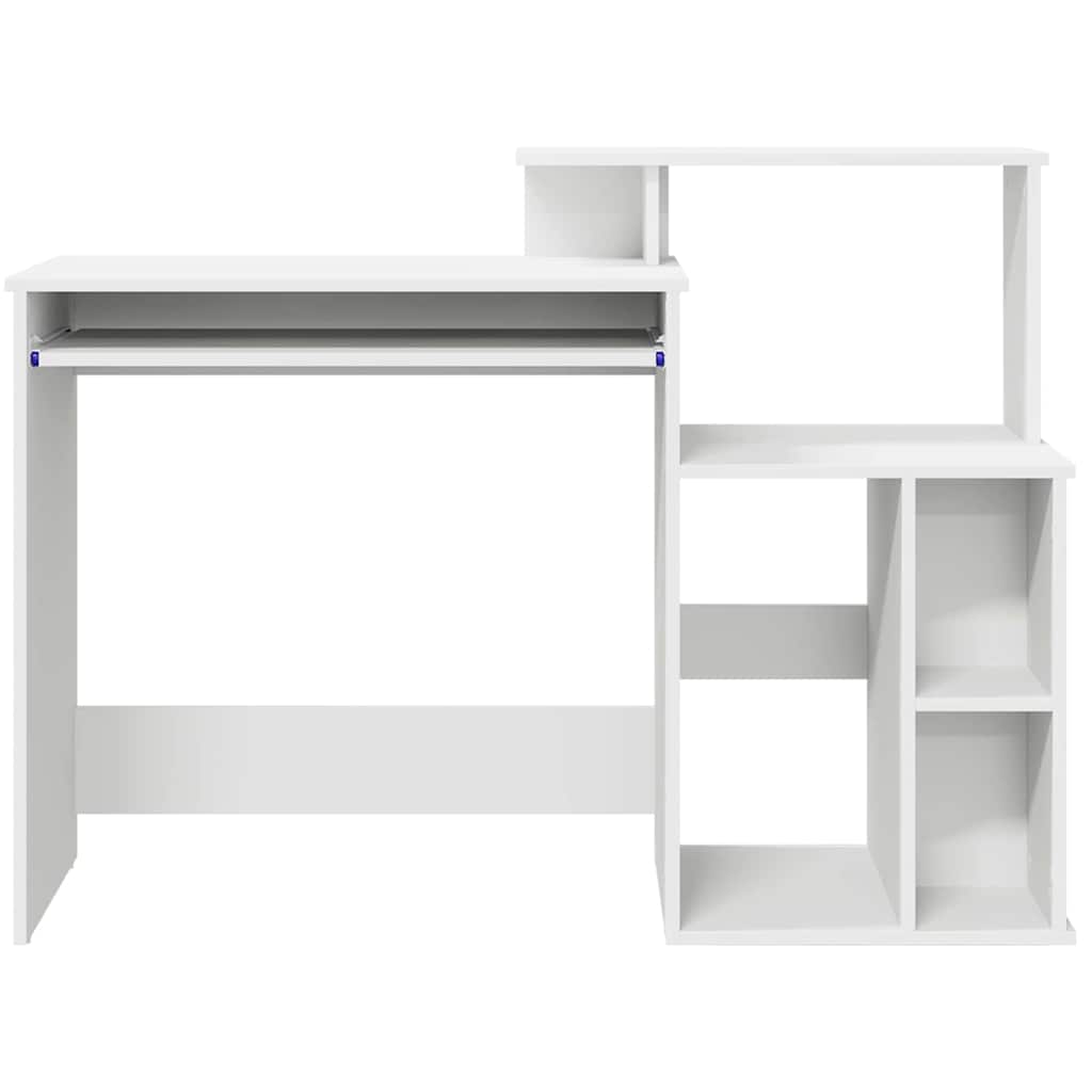 Desk with Storage White 120.5 x 44 x 88.5 cm Engineered Wood - Bargainia.com - 8721158251947 - 869474