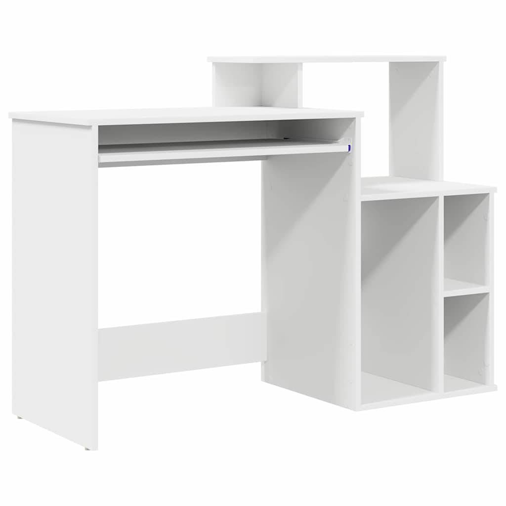 Desk with Storage White 120.5 x 44 x 88.5 cm Engineered Wood - Bargainia.com - 8721158251947 - 869474