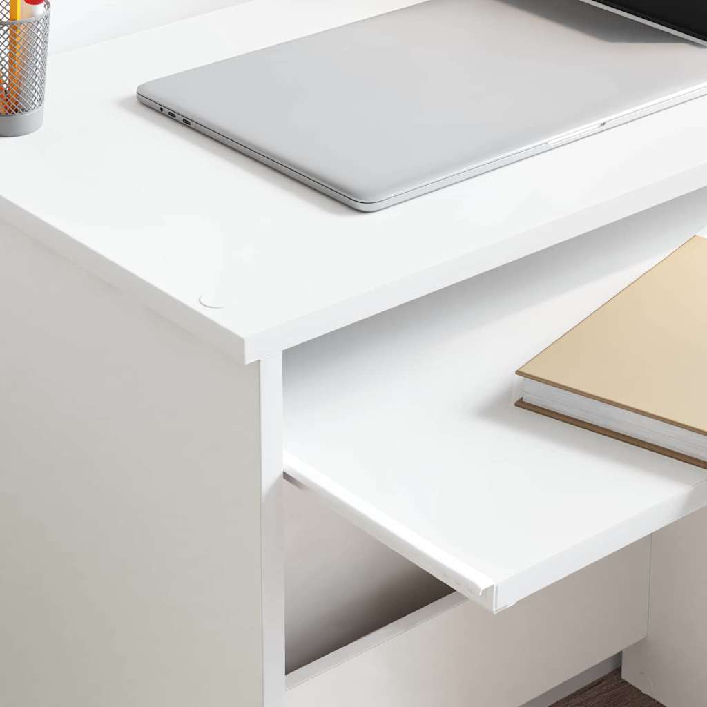 Desk with Storage White 120.5 x 44 x 88.5 cm Engineered Wood - Bargainia.com - 8721158251947 - 869474
