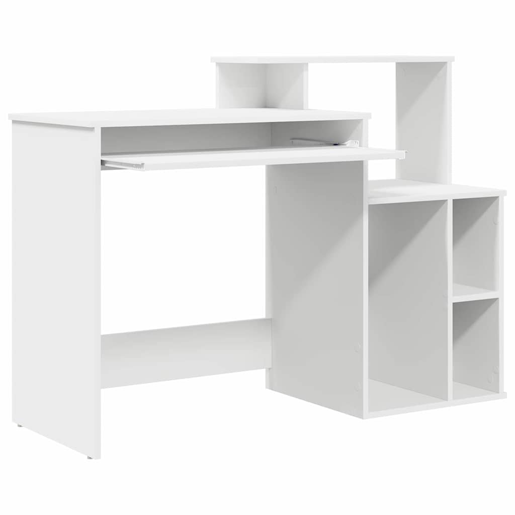 Desk with Storage White 120.5 x 44 x 88.5 cm Engineered Wood - Bargainia.com - 8721158251947 - 869474