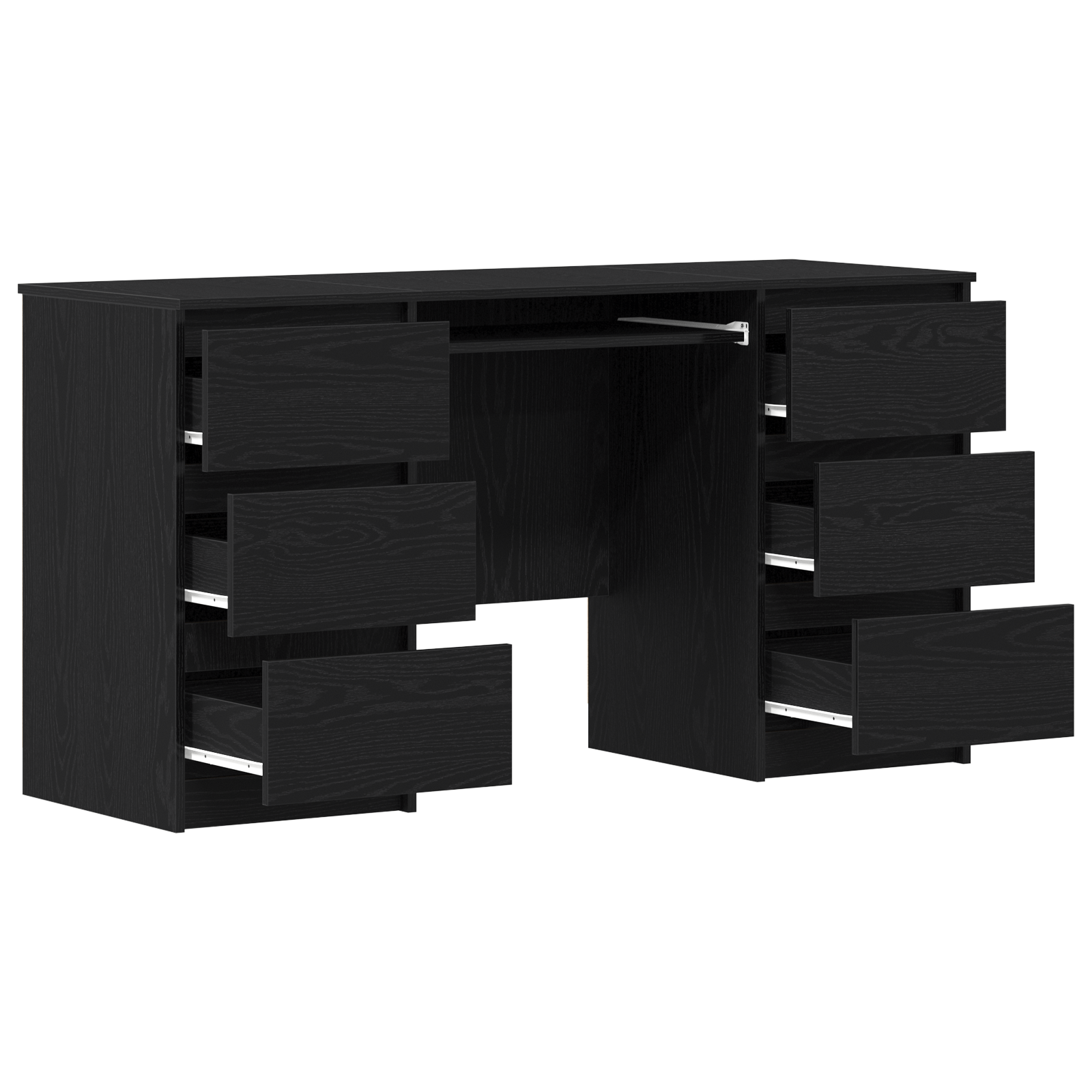 Desks 2 pcs Black Oak 140x50x76 cm Engineered Wood - Bargainia.com - 8721158783028 - 3329284