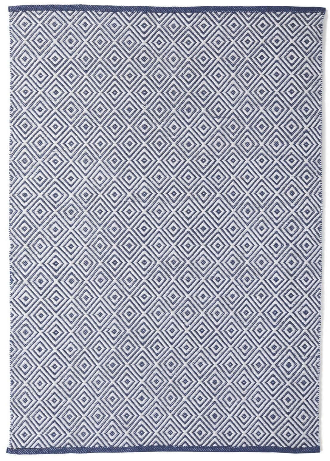 Diamond Navy Hand - woven Rug - Bargainia.com - 5026134541078 - HWDIAR_NAVYXX_080X150