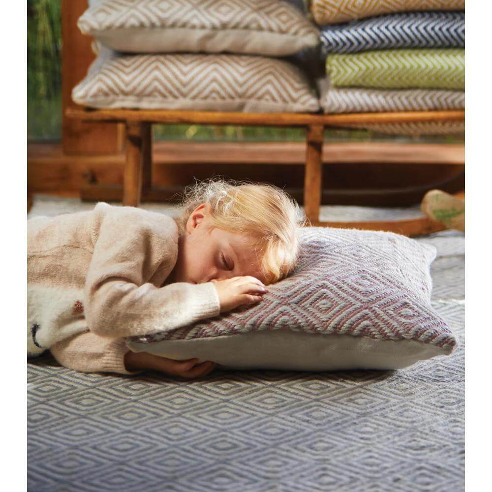 Diamond Sky Blue Hand - woven Rug - Bargainia.com - 