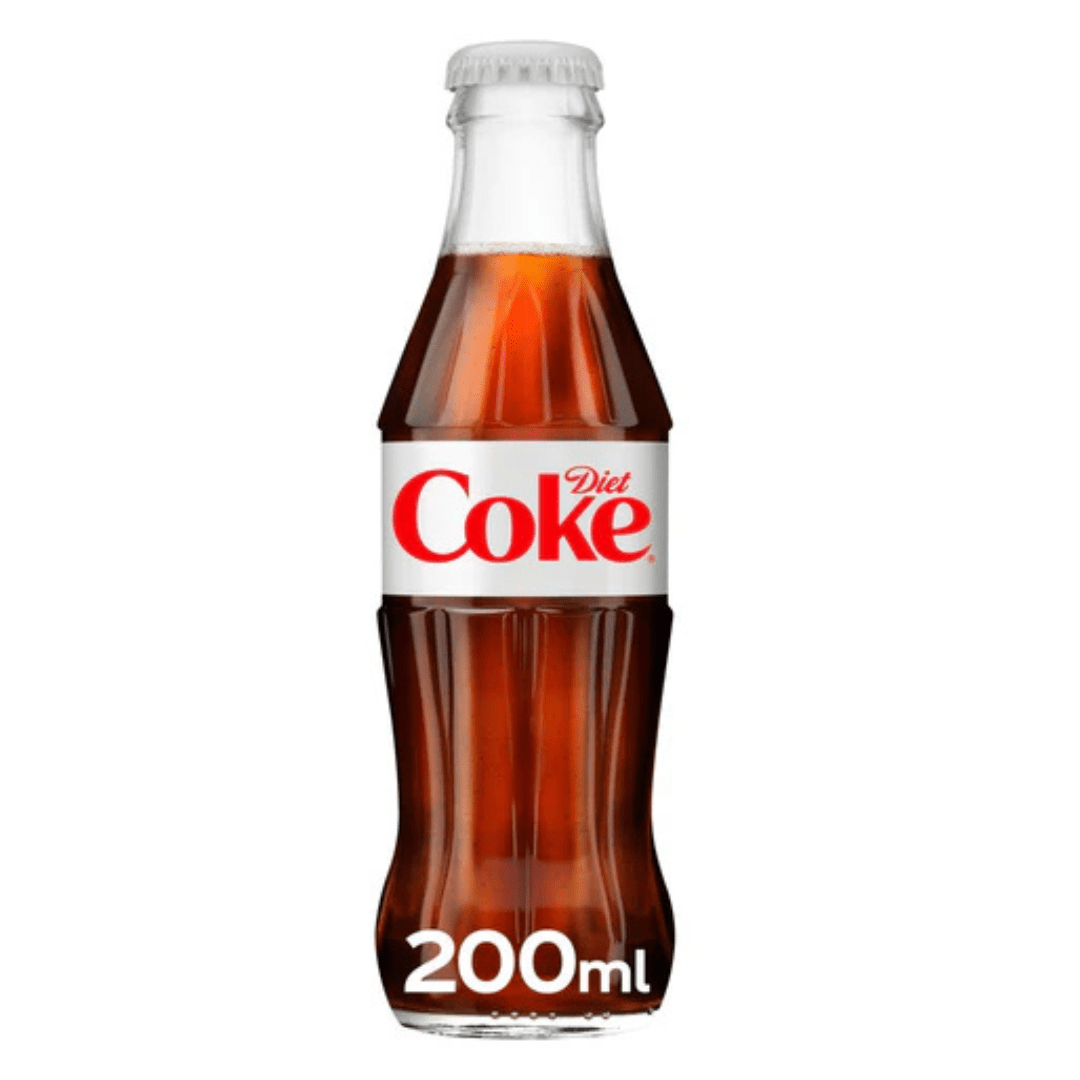 Diet Coke Glass Bottles 24 x 200ml - Bargainia.com - 