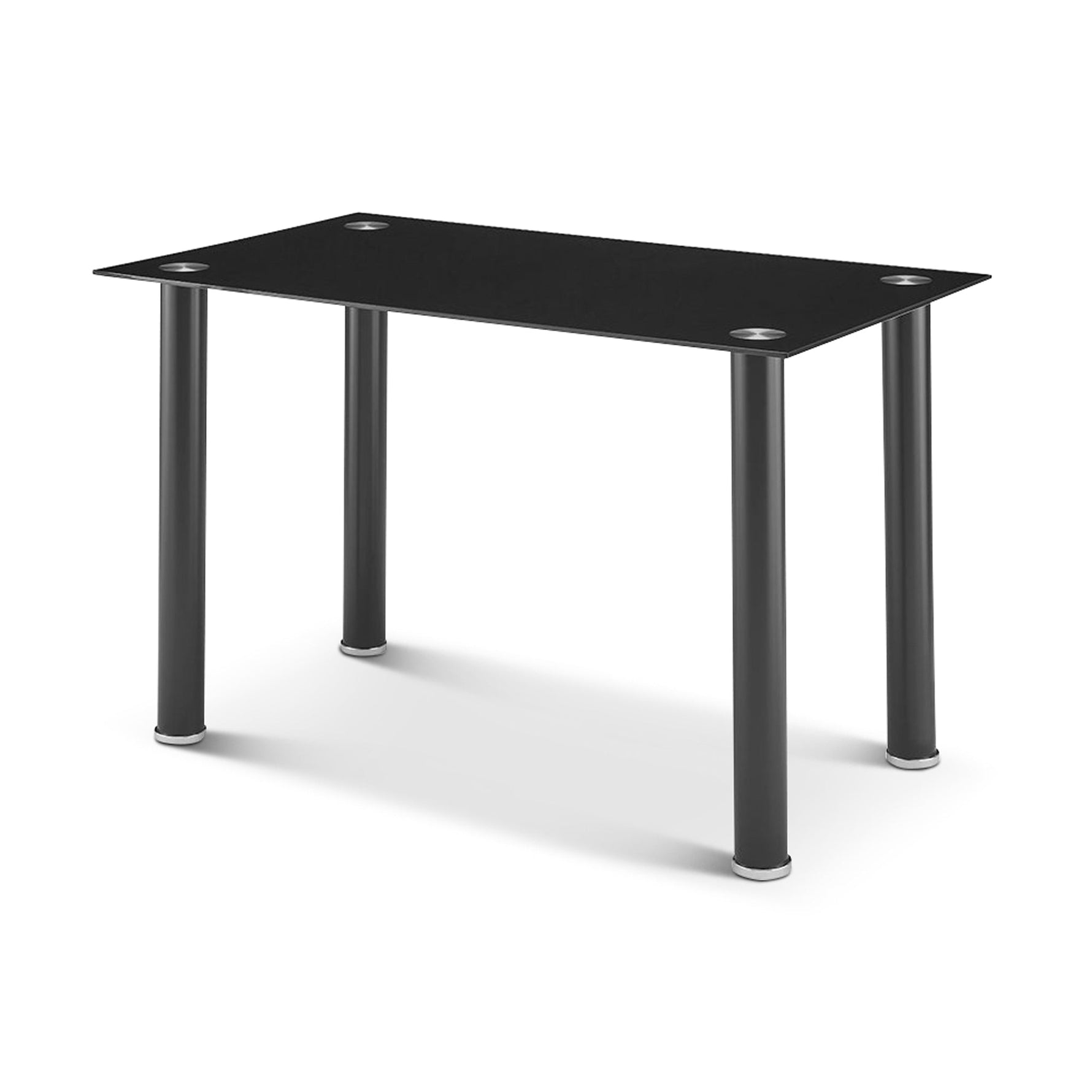 Dining Table and Black Faux Leather Chairs Set of 4 - Moderno - Bargainia.com - 