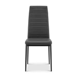 Dining Table and Black Faux Leather Chairs Set of 4 - Moderno - Bargainia.com - 