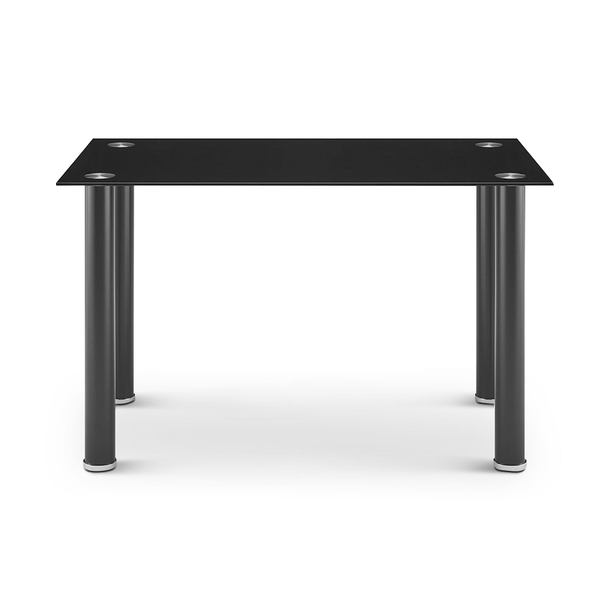 Dining Table and Black Faux Leather Chairs Set of 4 - Moderno - Bargainia.com - 5056536130136 - MLM-181424