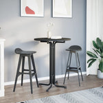 Dining Table Black Ø80x110 cm Engineered Wood and Steel - Bargainia.com - 