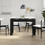 Dining Table Black Oak 120x60x76 cm Engineered Wood - Bargainia.com - 