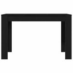 Dining Table Black Oak 120x60x76 cm Engineered Wood - Bargainia.com - 