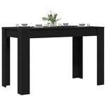 Dining Table Black Oak 120x60x76 cm Engineered Wood - Bargainia.com - 