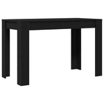 Dining Table Black Oak 120x60x76 cm Engineered Wood - Bargainia.com - 