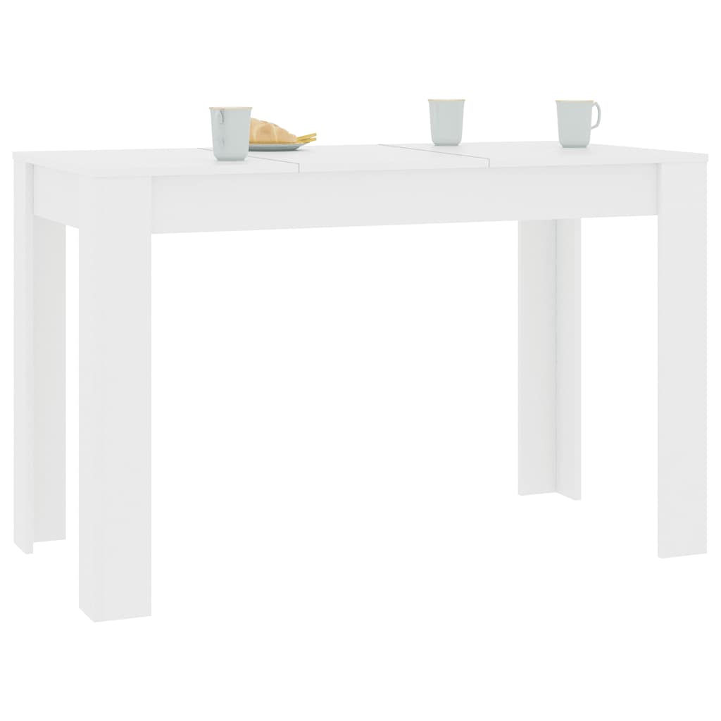 Dining Table White 120x60x76 cm Engineered Wood - Bargainia.com - 8719883730868 - 800432