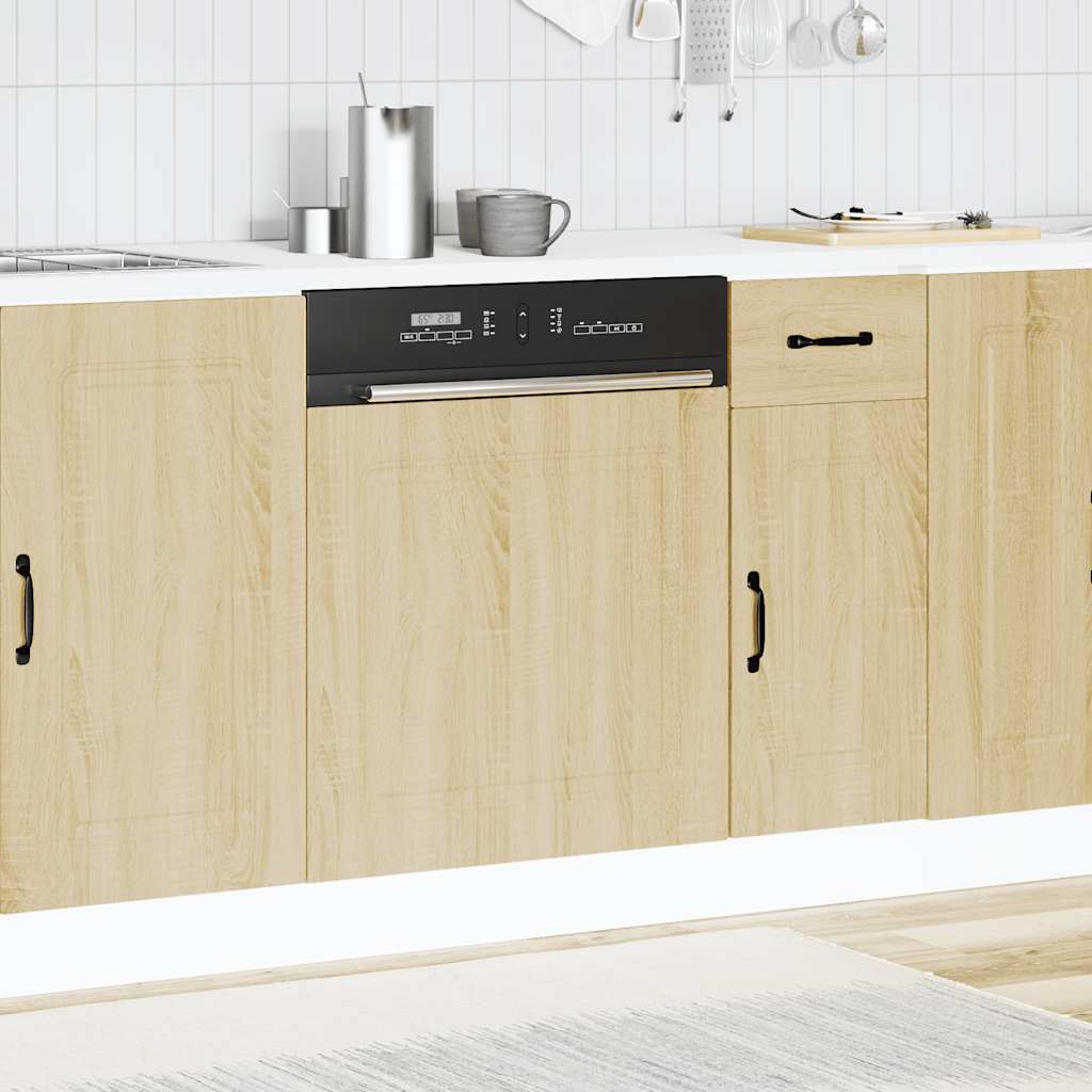 Dishwasher Panel Kalmar Sonoma Oak 60x1.5x67 cm Engineered Wood - Bargainia.com - 