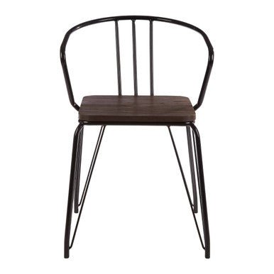 District Black Metal And Elm Wood Armchair - Bargainia.com - 5018705385488