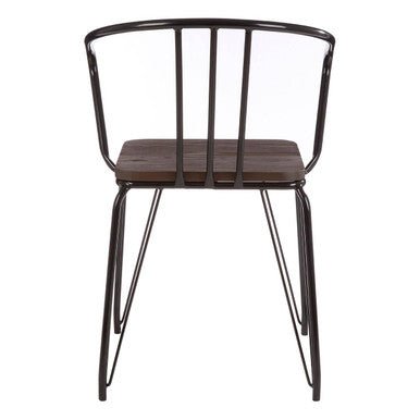 District Black Metal And Elm Wood Armchair - Bargainia.com - 5018705385488