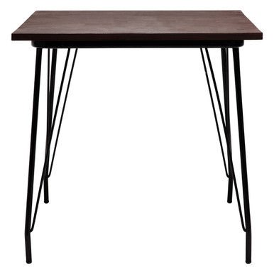 District Black Metal And Elm Wood Dining Table - Bargainia.com - 5018705385563