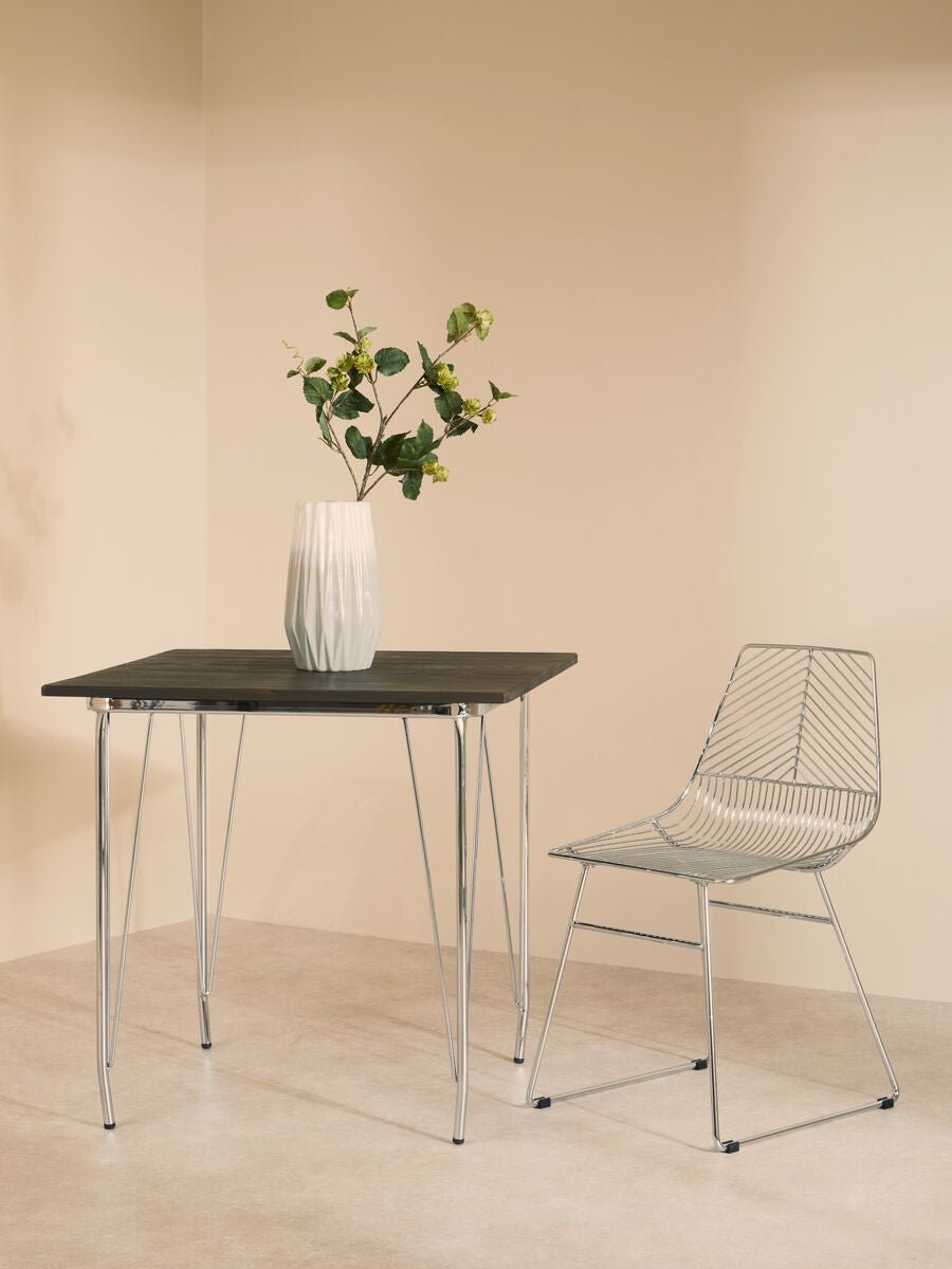 District Chrome Metal And Elm Wood Table - Bargainia.com - 5018705385594