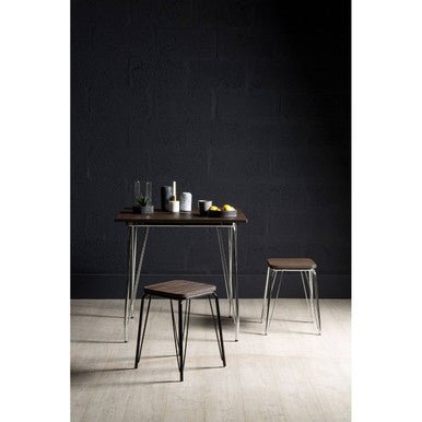 District Chrome Metal And Elm Wood Table - Bargainia.com - 5018705385594