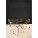 District Chrome Metal Wire Tapered Legs Chair - Bargainia.com - 5018705385662