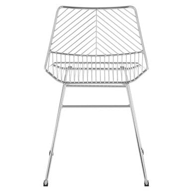 District Chrome Metal Wire Tapered Legs Chair - Bargainia.com - 5018705385662