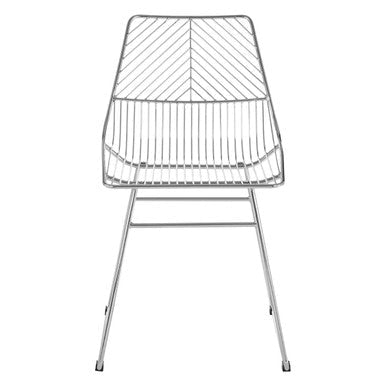 District Chrome Metal Wire Tapered Legs Chair - Bargainia.com - 5018705385662