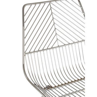 District Chrome Metal Wire Tapered Legs Chair - Bargainia.com - 5018705385662