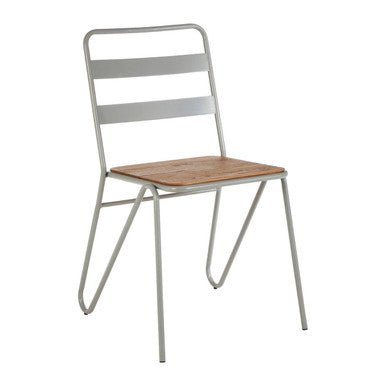 District Grey Metal And Elm Wood Chair - Bargainia.com - 5018705385815