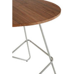 District Grey Metal And Elm Wood Round Dining Table - Bargainia.com - 5018705385884