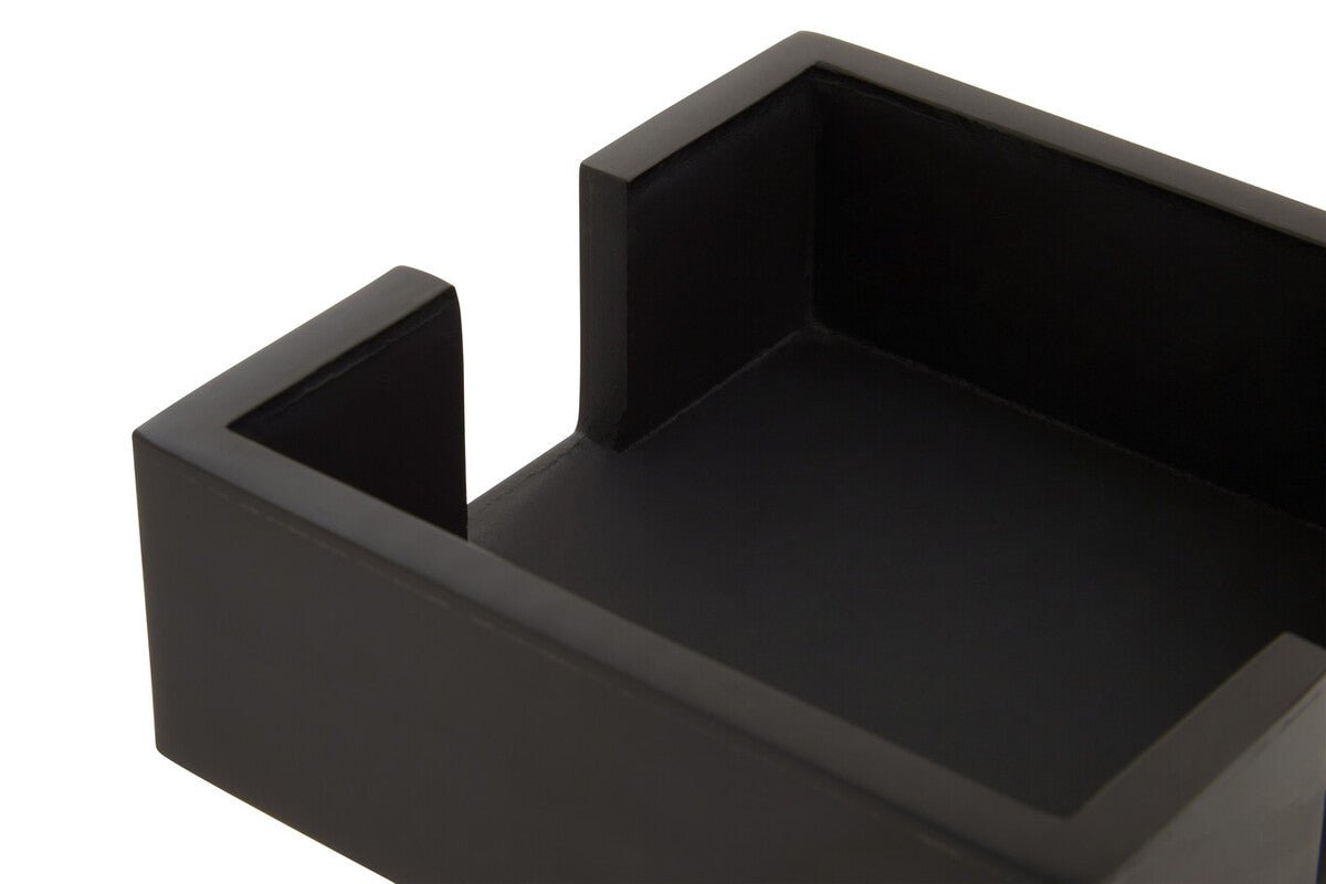 Donato Set of 4 Black and White Stripe Coasters with Holder - Bargainia.com - 5018705962566