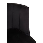 Doucet Black Velvet Dining Chair With Black Legs - Bargainia.com - 5018705957654
