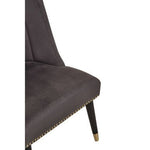 Doucet Grey Velvet Dining Chair With Black Legs - Bargainia.com - 5018705957609