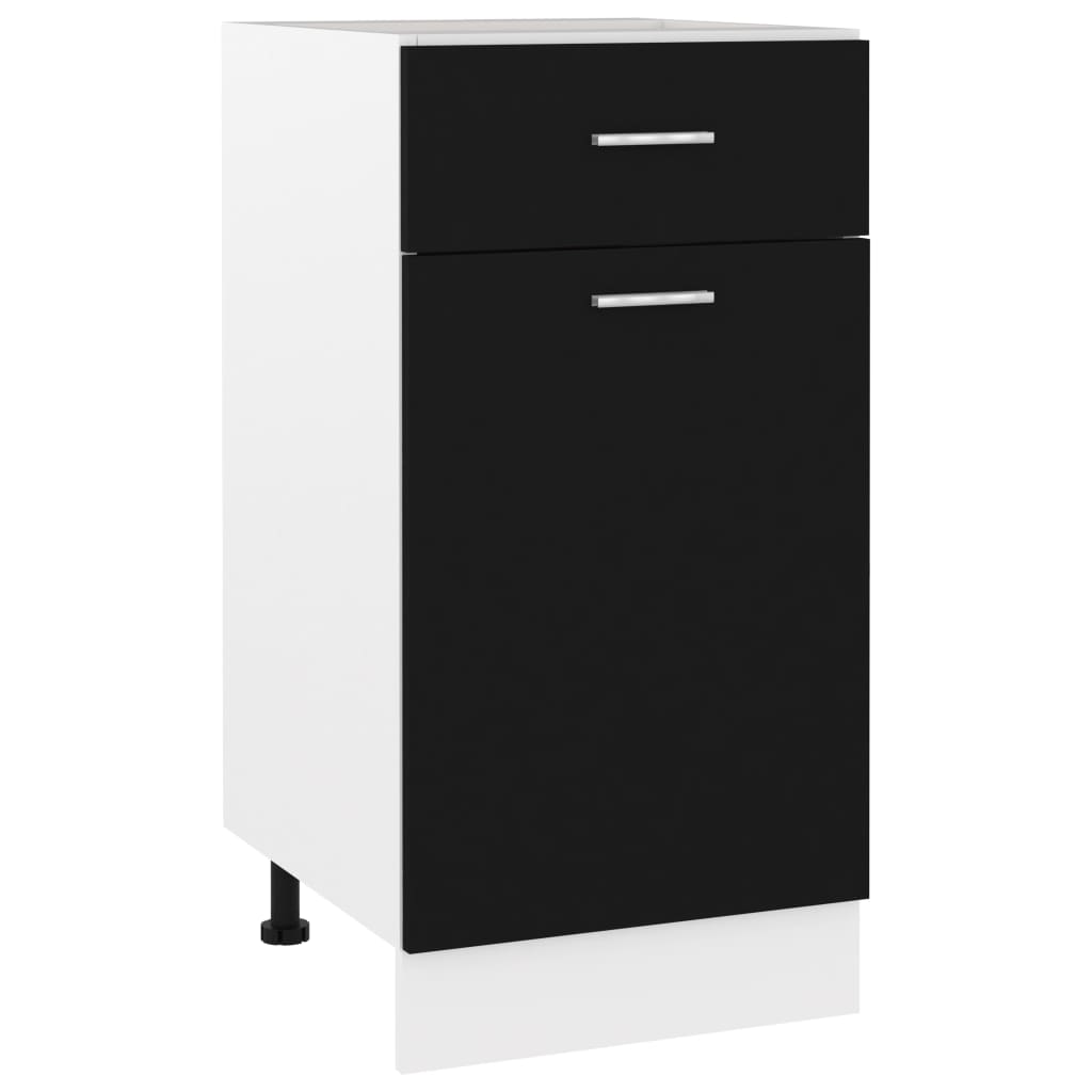 Drawer Bottom Cabinet Black 40x46x81.5 cm Engineered Wood - Bargainia.com - 8720286132005 - 801213