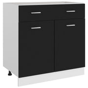 Drawer Bottom Cabinet Black 80x46x81.5 cm Engineered Wood - Bargainia.com - 8720286132241 - 801237