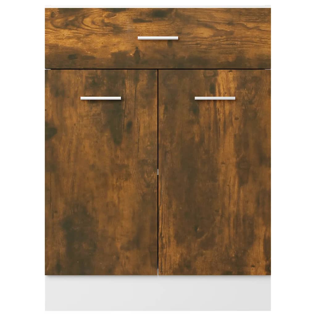 Drawer Bottom Cabinet Lyon Smoked Oak 60x46x81.5 cm Engineered Wood - Bargainia.com - 