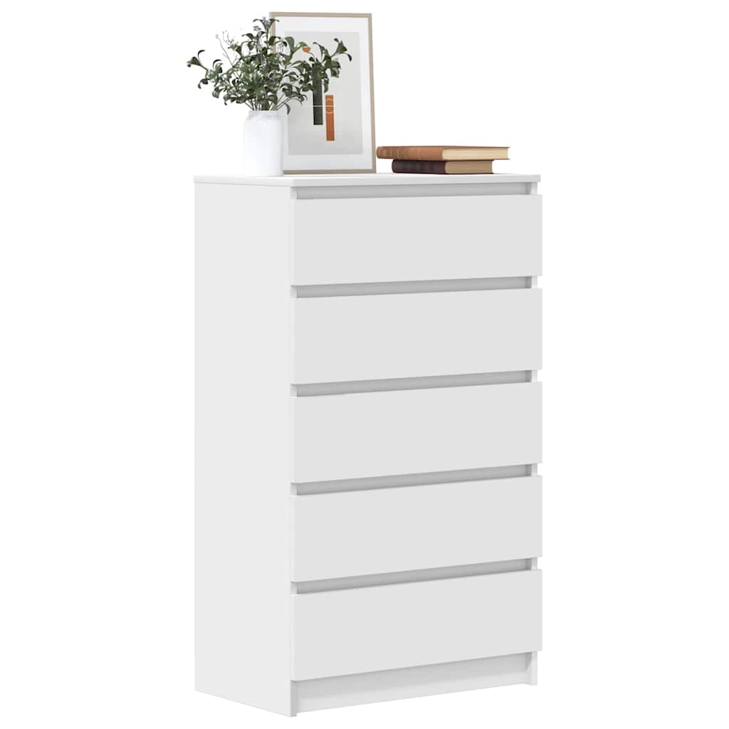 Drawer Cabinet White 60x36x103 cm Engineered Wood - Bargainia.com - 8720845679231 - 823016