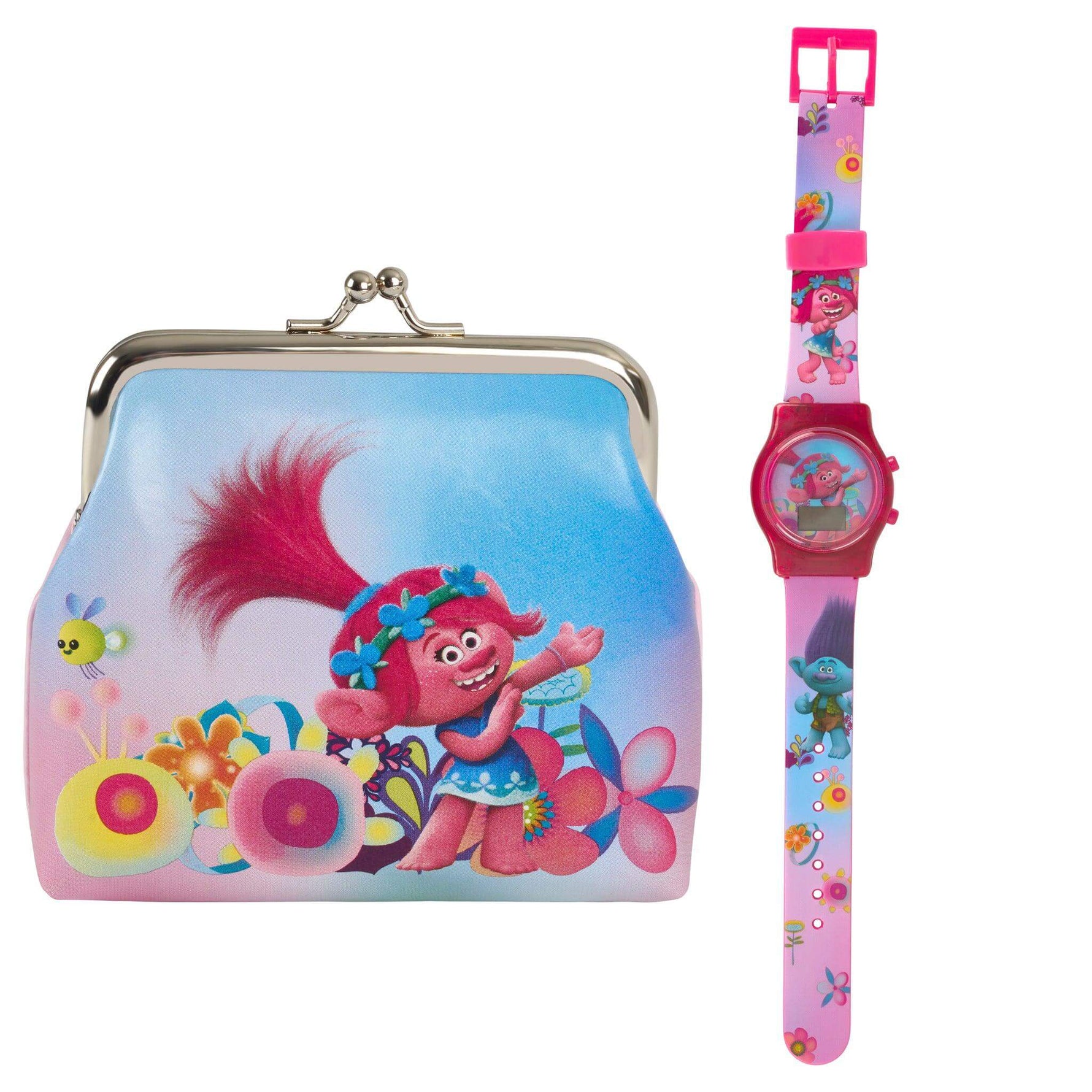 Dreamworks Trolls LCD Watch And Purse Set - Bargainia.com - 
