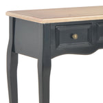 Dressing Console Table with 3 Drawers Black - Bargainia.com - 