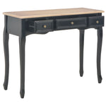 Dressing Console Table with 3 Drawers Black - Bargainia.com - 