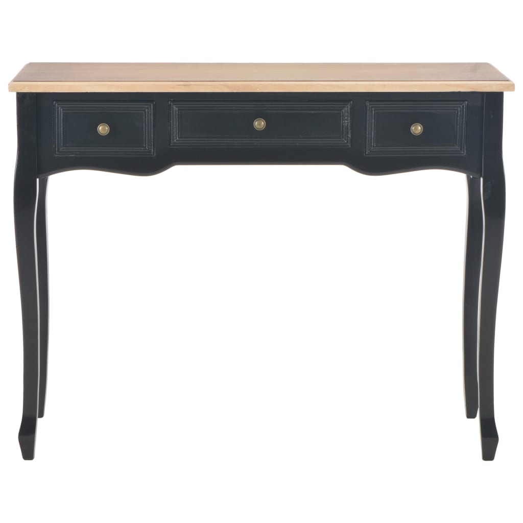 Dressing Console Table with 3 Drawers Black - Bargainia.com - 