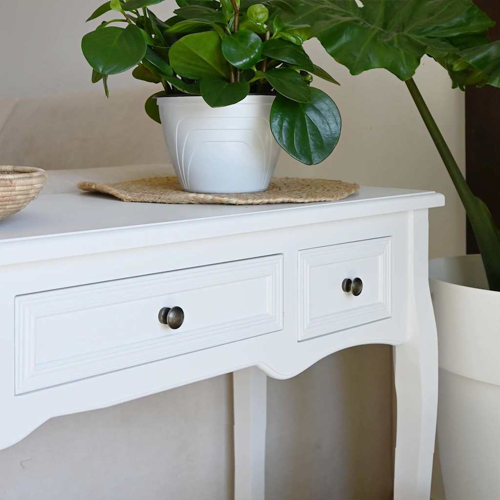 Dressing Console Table with Three Drawers White - Bargainia.com - 