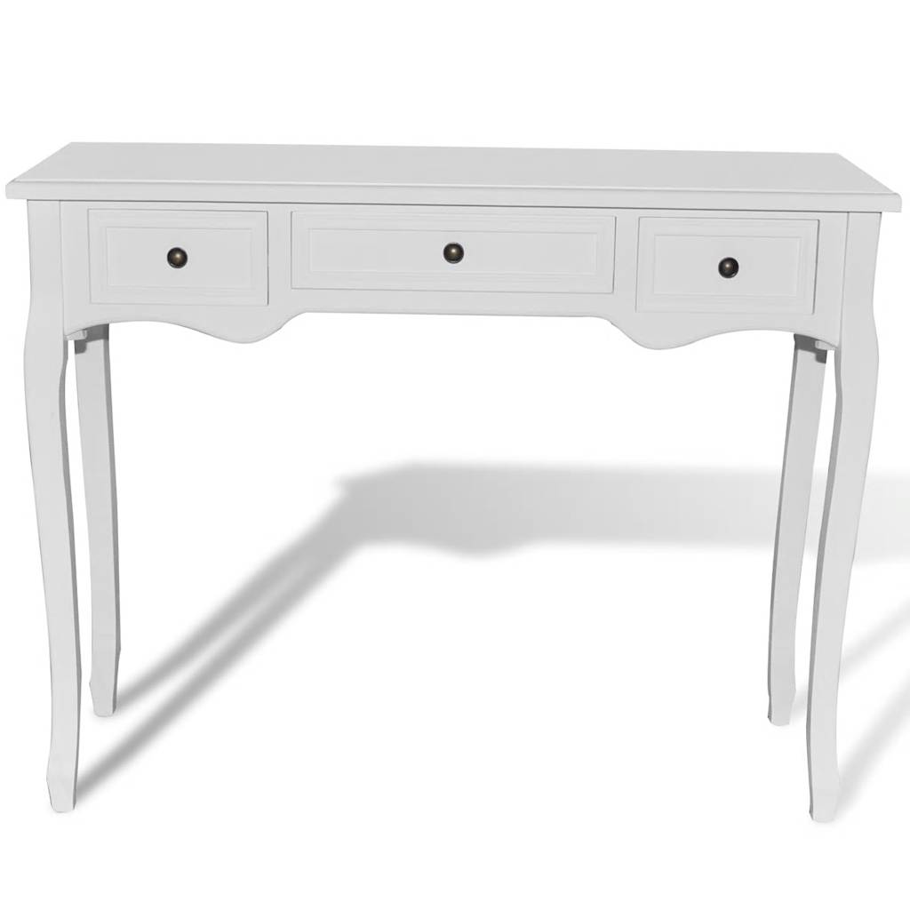 Dressing Console Table with Three Drawers White - Bargainia.com - 