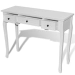 Dressing Console Table with Three Drawers White - Bargainia.com - 